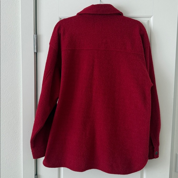 Wild Fable Red Snap Button-Up Jacket Shacket - Picture 3 of 9